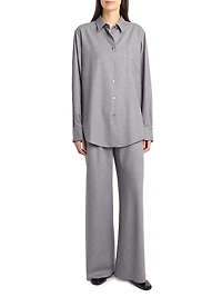Gala Virgin Wool Wide-Leg Pants
