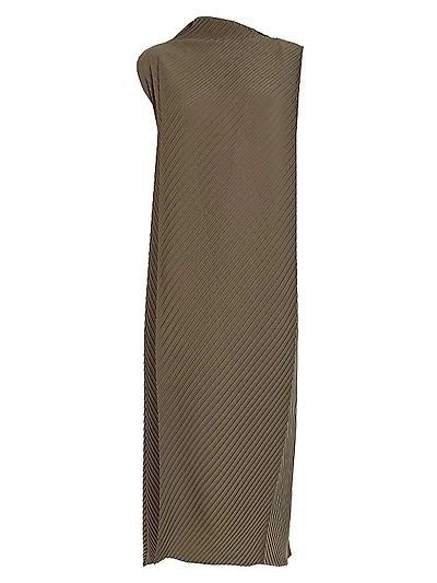 Pleated Midi-Dress