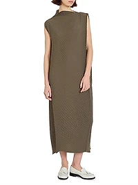 Pleated Midi-Dress