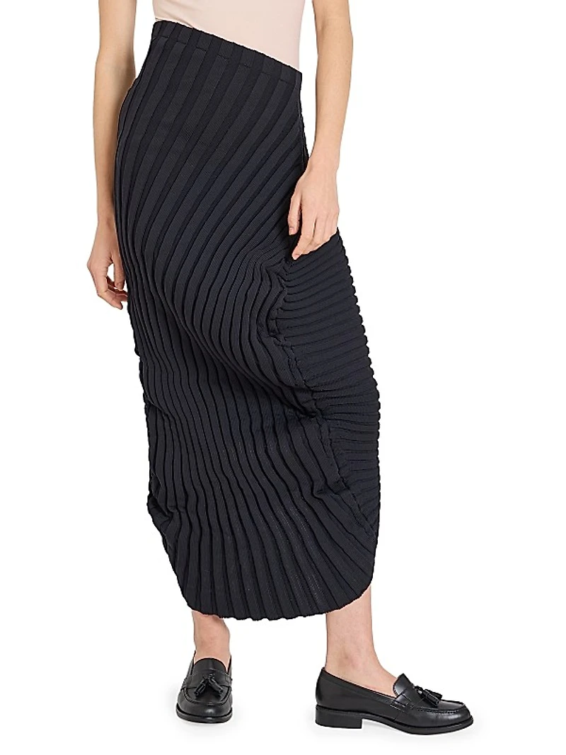 As It Is Pleated Knit Midi-Skirt