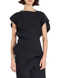 As It Is Pleated Knit Top