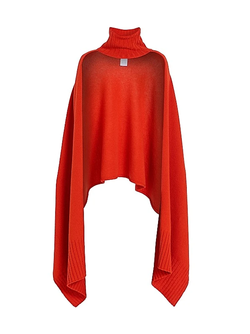 Crooked Wool Poncho Sweater