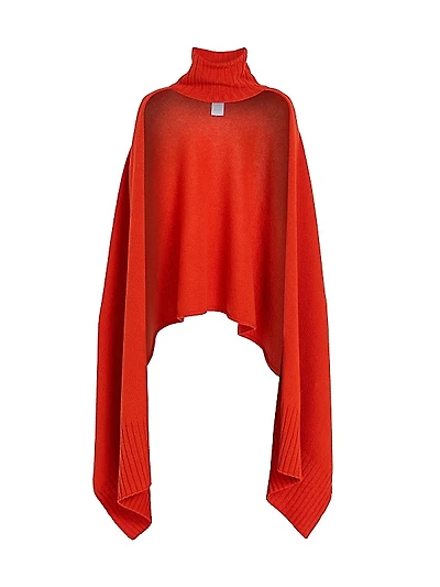 Crooked Wool Poncho Sweater