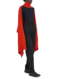 Crooked Wool Poncho Sweater