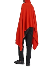 Crooked Wool Poncho Sweater