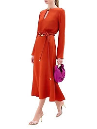 Pesaro Cut-Out Satin Midi-Dress