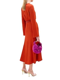 Pesaro Cut-Out Satin Midi-Dress