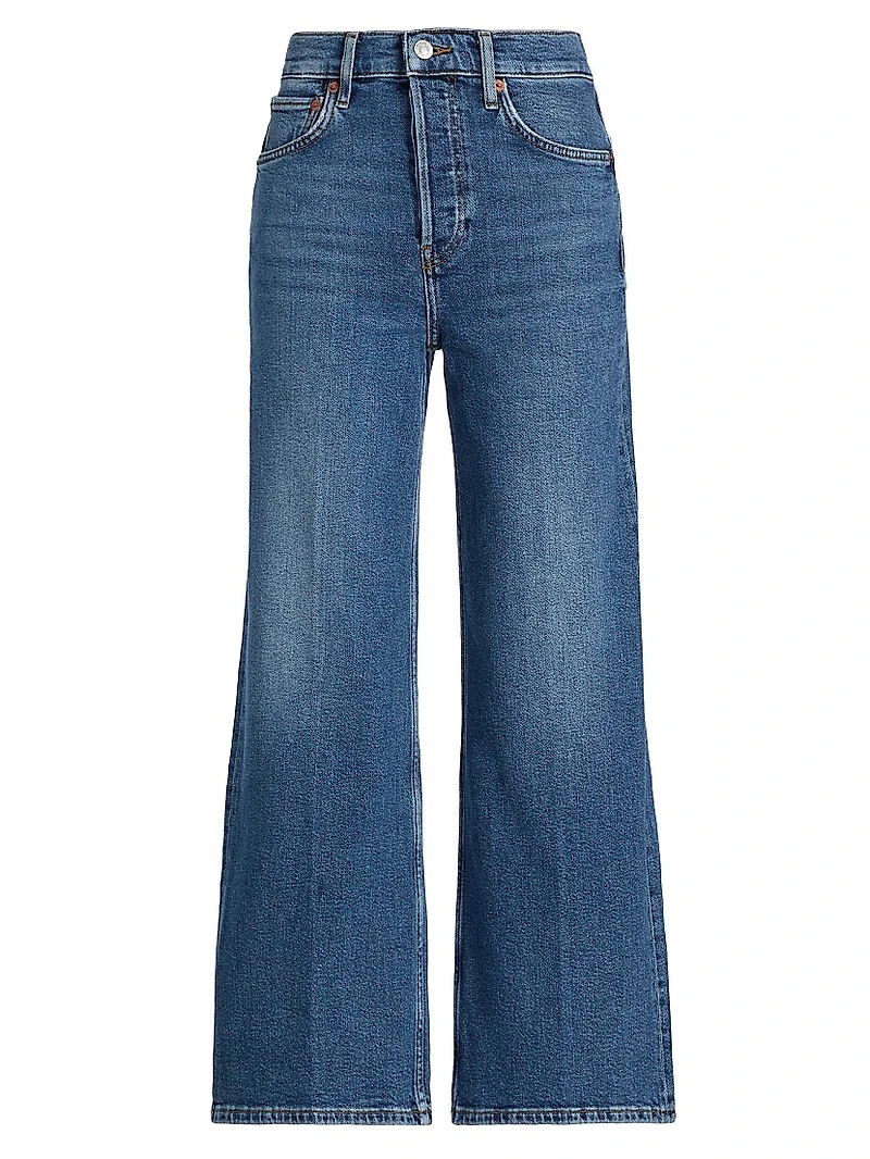Mid 70s High-Rise Wide-Leg Crop Jeans