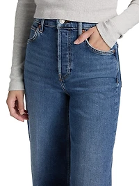 Mid 70s High-Rise Wide-Leg Crop Jeans