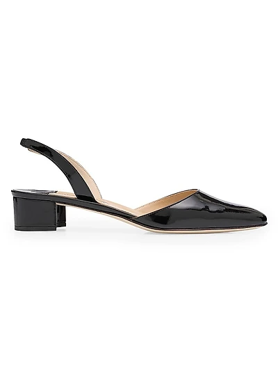 Aspro Leather Slingback Ballerina Pumps