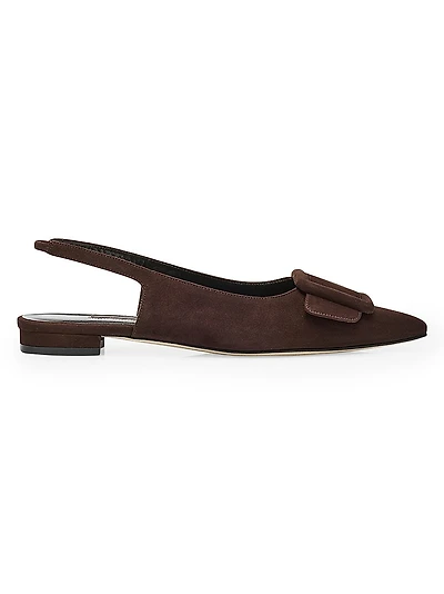 Maylura Suede Slingback Ballerina Flats