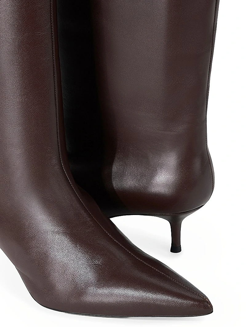 Sebastian 50MM Leather Knee-High Boots