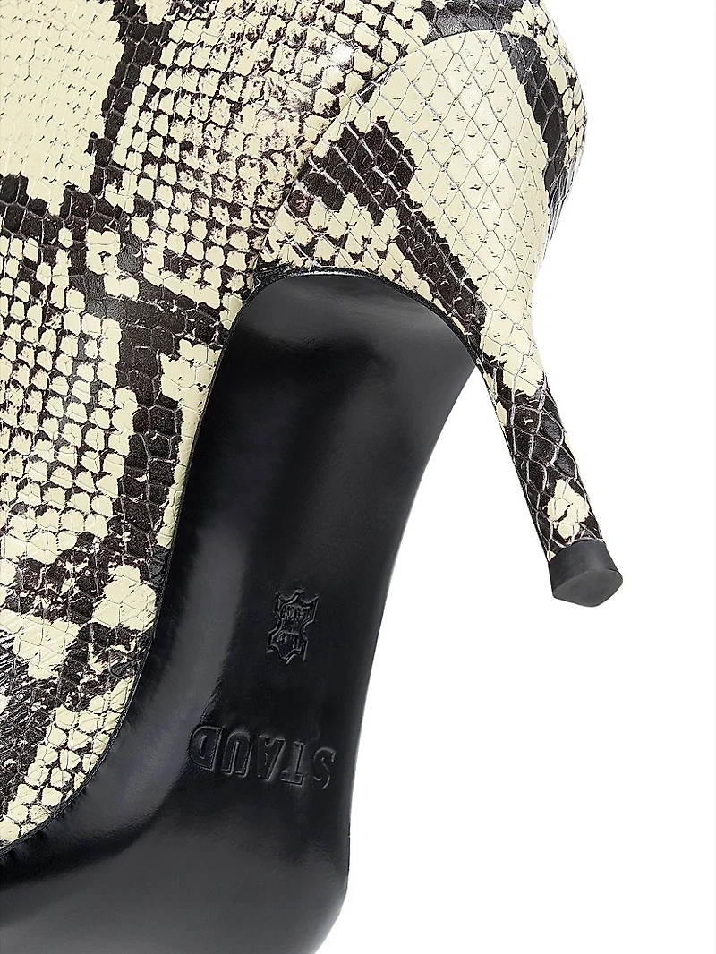 Sebastian 75MM Snake-Embossed Leather Boots