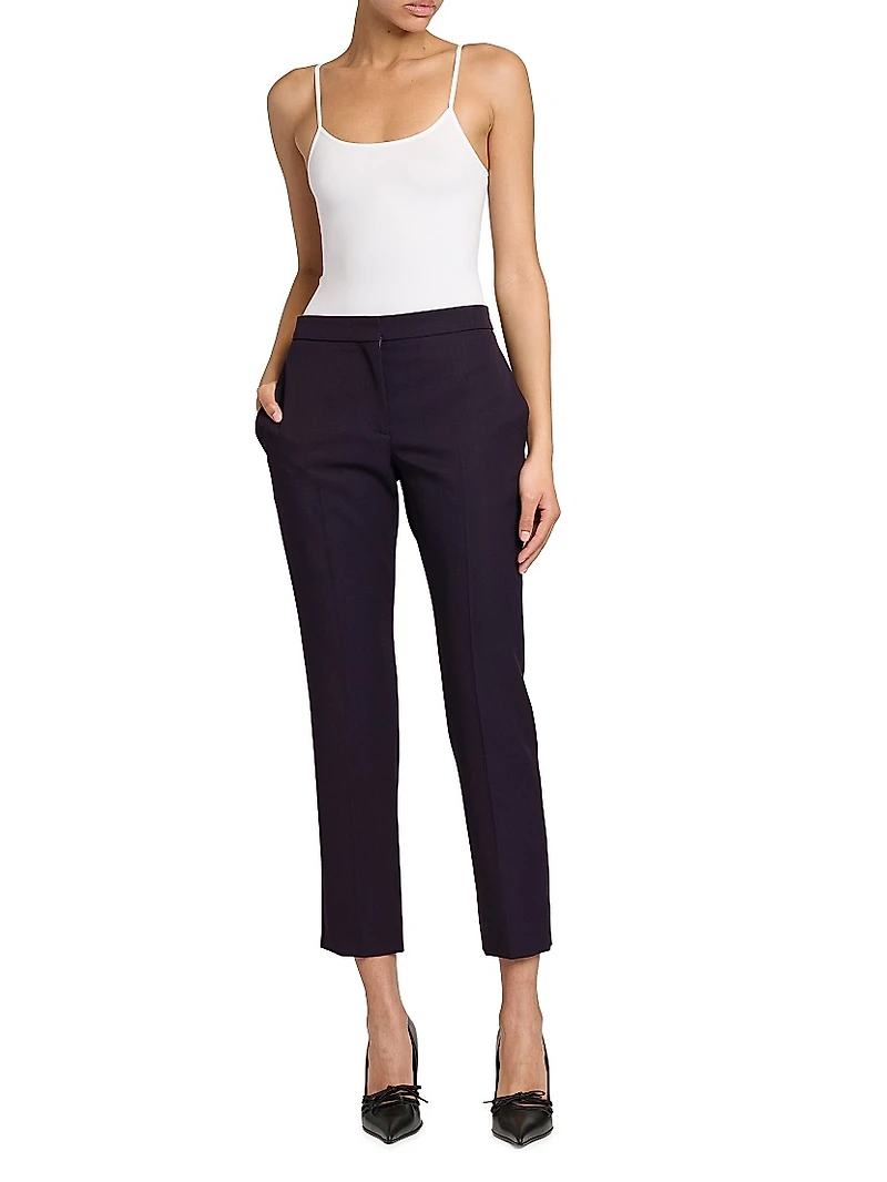 Grain De Poudre Wool Cigarette Trousers