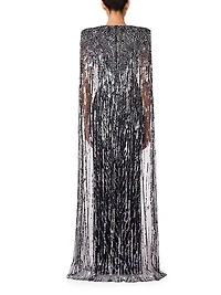 V-Neck Embellished Gown