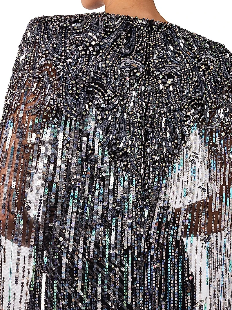 V-Neck Embellished Gown