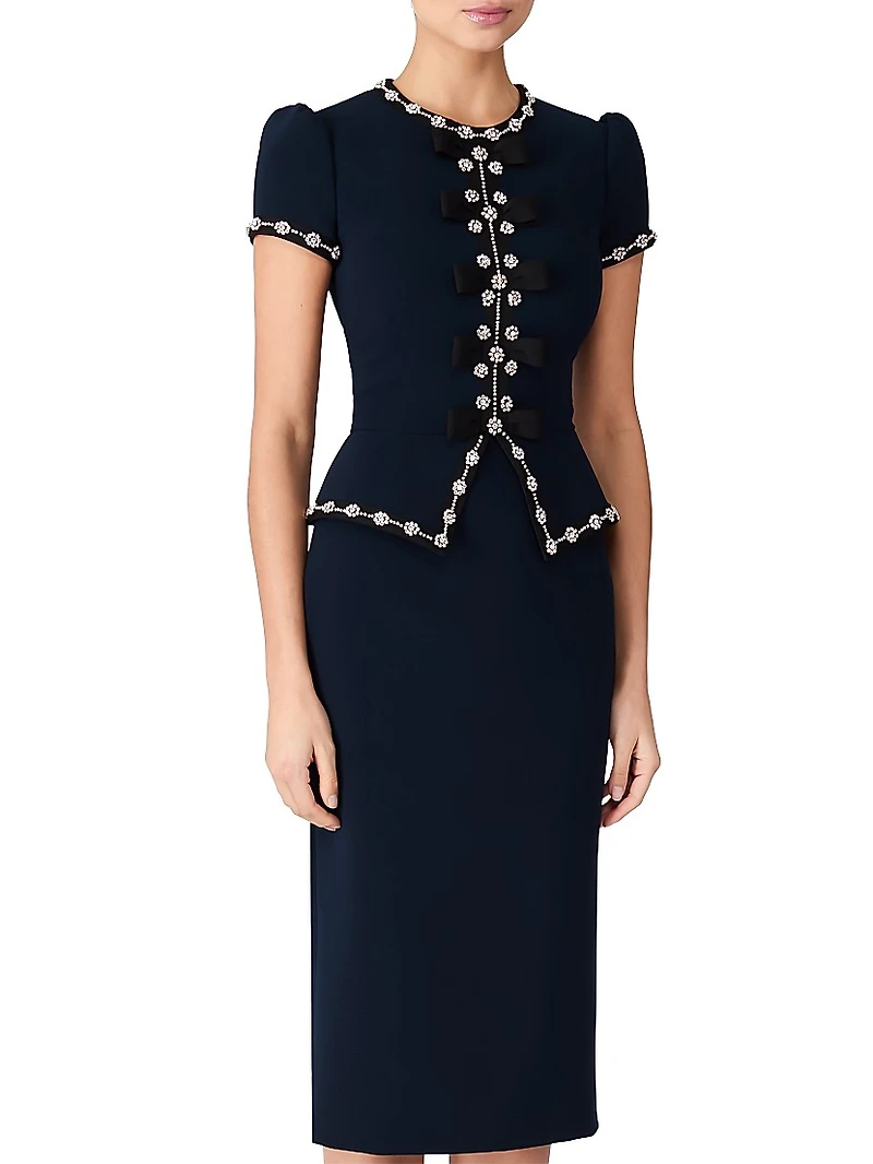 Bisou Crystal-Embellished Midi-Dress