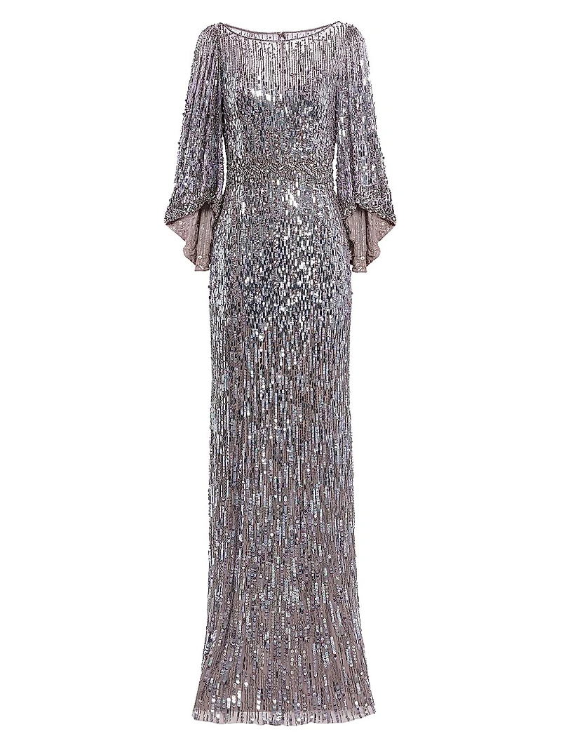 Ines Sequin-Embellished Gown