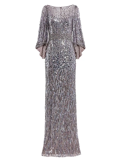 Ines Sequin-Embellished Gown