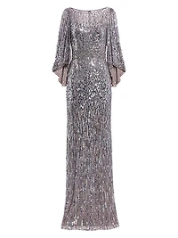 Ines Sequin-Embellished Gown