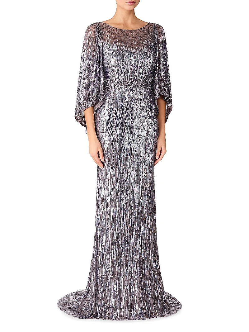 Ines Sequin-Embellished Gown