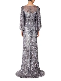Ines Sequin-Embellished Gown