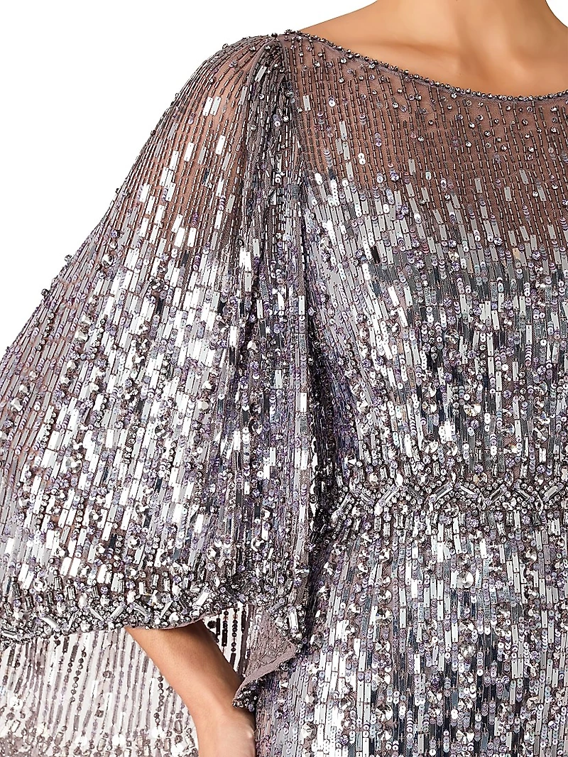 Ines Sequin-Embellished Gown
