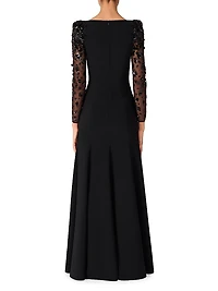 Sylvia Embellished Off-The-Shoulder Gown