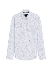 Slim-Fit Shirt in Printed Performance-Stretch Jersey