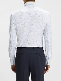 Slim-Fit Shirt in Printed Performance-Stretch Jersey