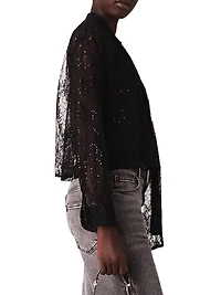 Lace Pussy Bow Shirt