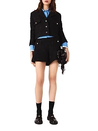Short Rhinestone Tweed Jacket
