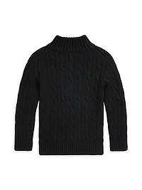 Little Boy's & Boy's Cotton Cable-Knit Pullover Sweater