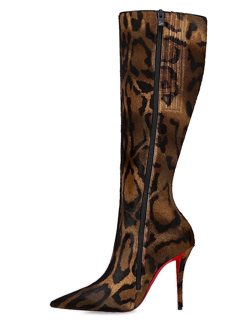 Miss Z Botta 100MM Leather Knee High Boots
