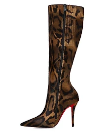 Miss Z Botta 100MM Leather Knee High Boots