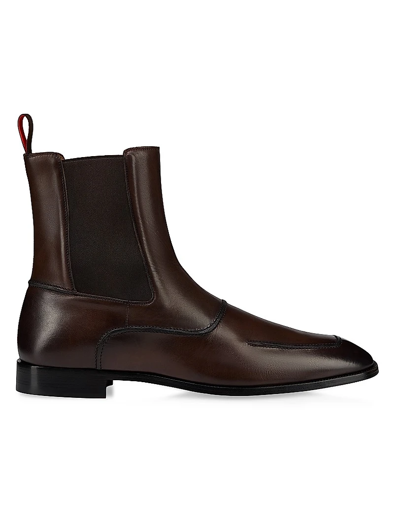 Serchelsea Patinated Calf Leather Chelsea Booties