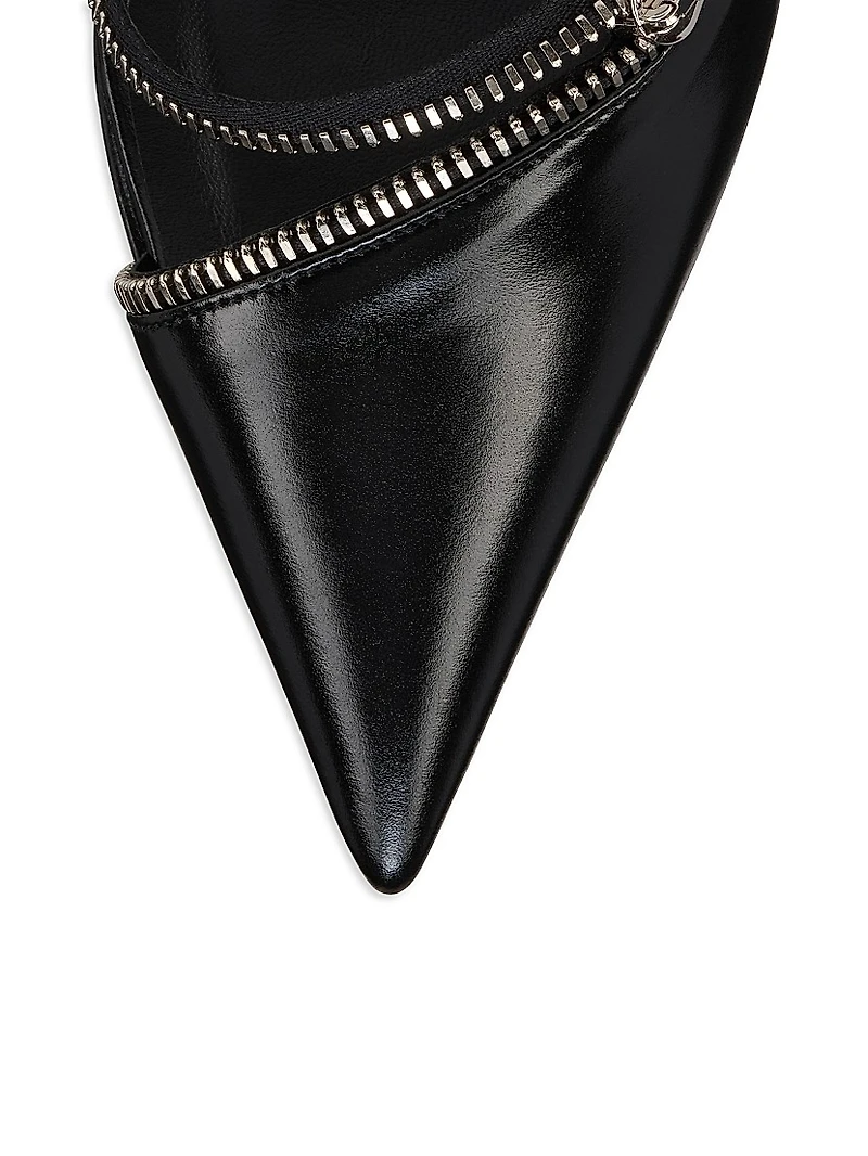 Slingyzip 100MM Leather Pumps