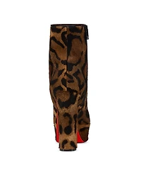 Loo Booty 130MM Printed Hairy Calf Leather Boots