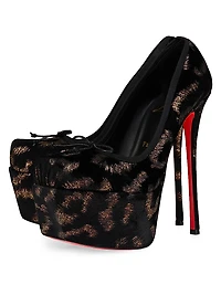 Cassia Nodo 160MM Alta Embroidered Velvet Pumps