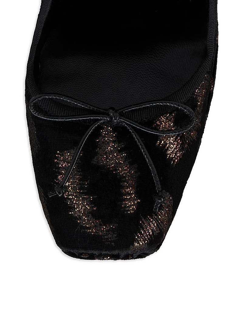 Cassia Nodo 160MM Alta Embroidered Velvet Pumps