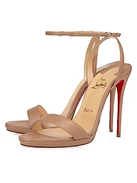 Loubi Queen 120MM Leather Sandals