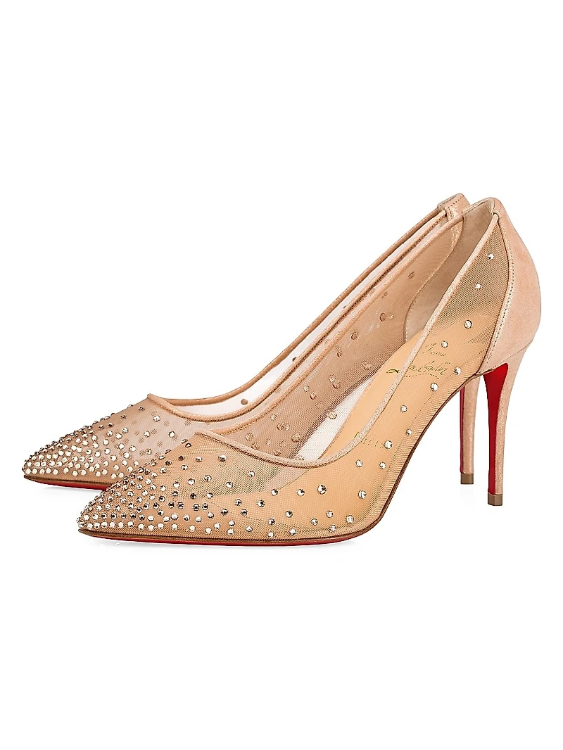Follies Strass 85MM Mesh Pumps
