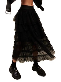Tulle Midi Skirt