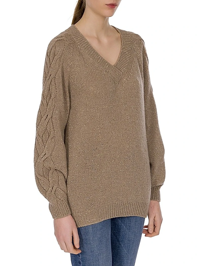 V-Neck Pullover Sweater