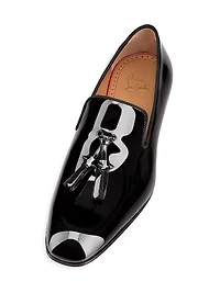 Dandelion Tassel Patent Leather Slip-On Loafers