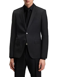 Single Breasted Jacket Virgin Wool Serge