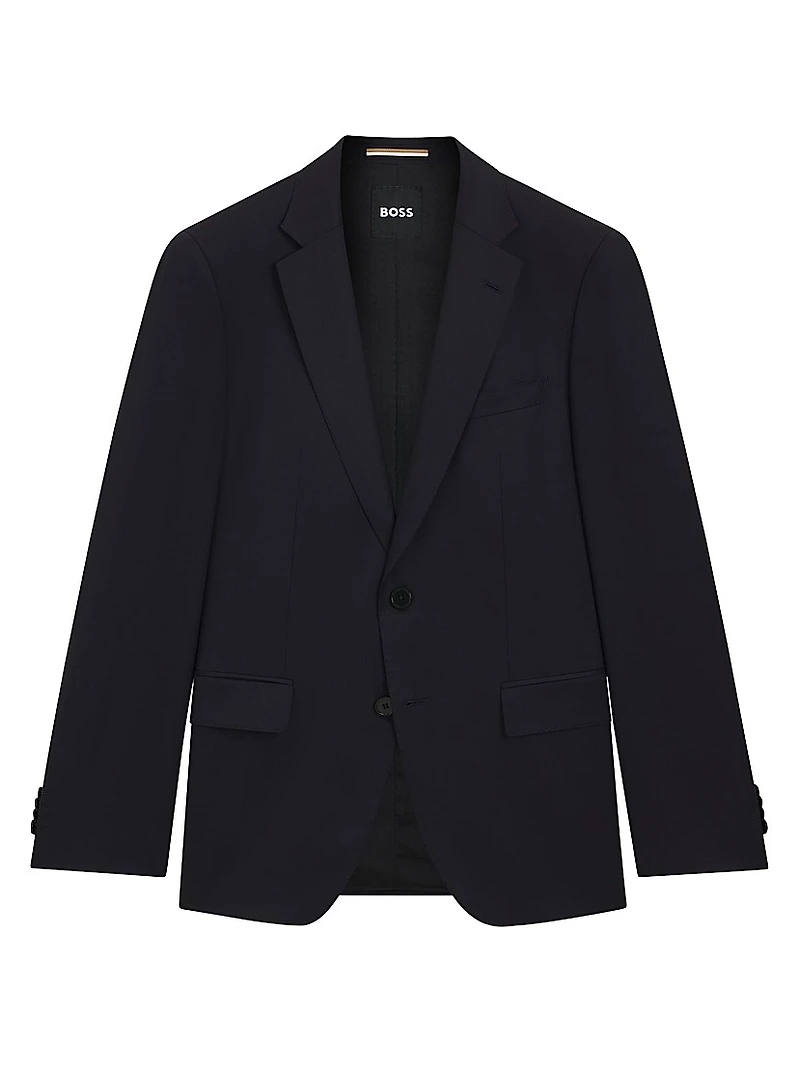 Single Breasted Jacket Virgin Wool Serge