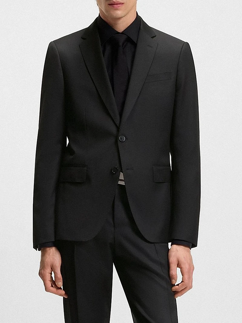 Single Breasted Jacket Virgin Wool Serge