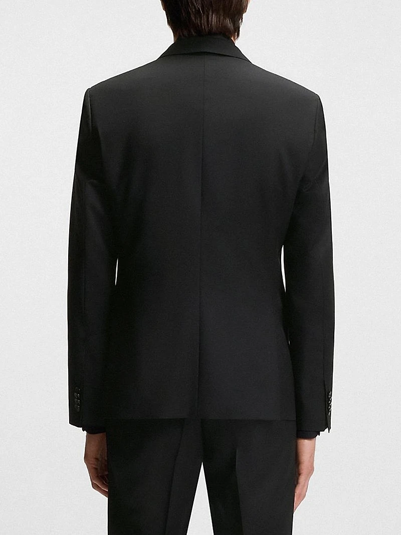 Single Breasted Jacket Virgin Wool Serge