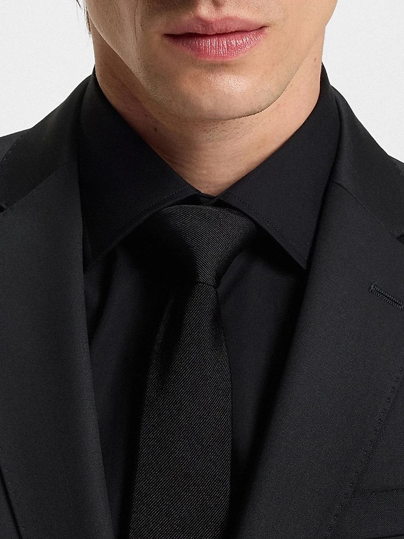 Single Breasted Jacket Virgin Wool Serge